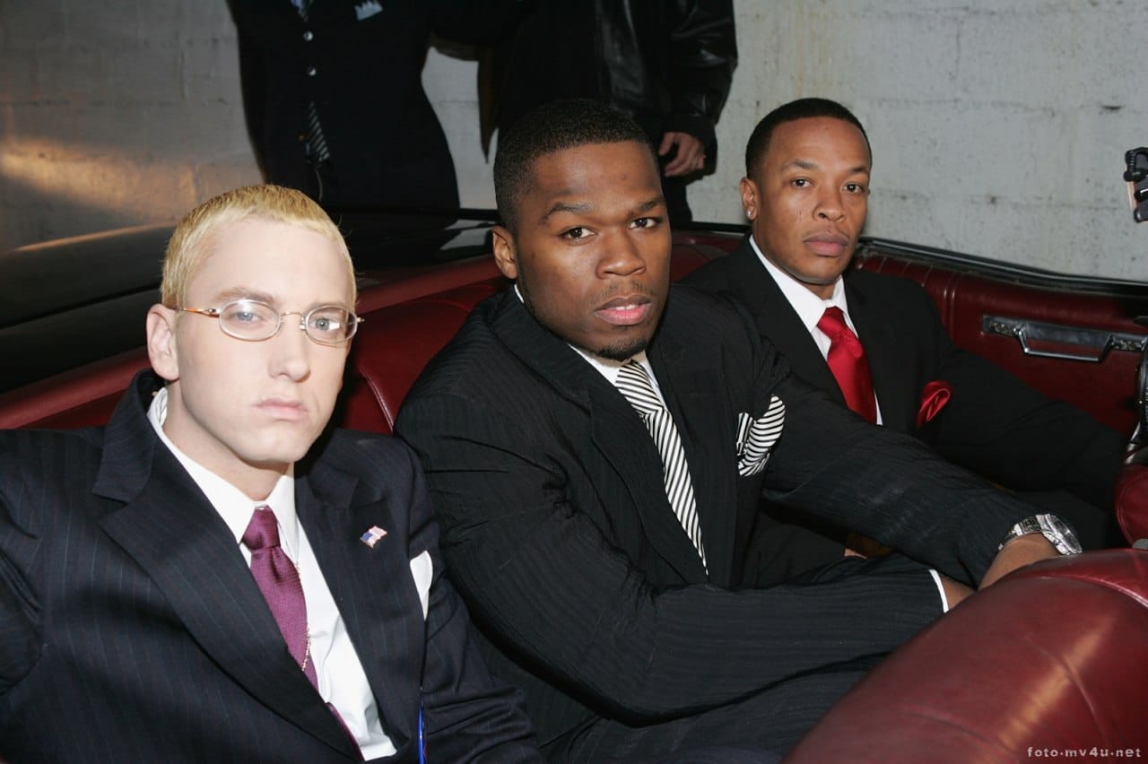 Dr. Dre with 50 cent and Eminem