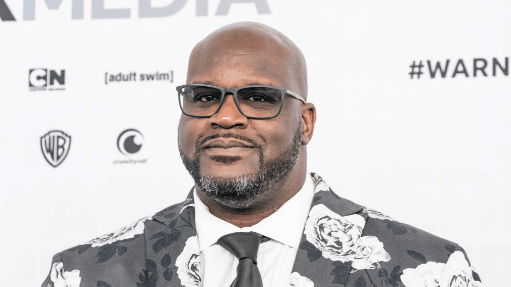 Shaquille O'Neal attends WarnerMedia Upfront 2019 arrivals outside of The Theater at Madison Square Garden
