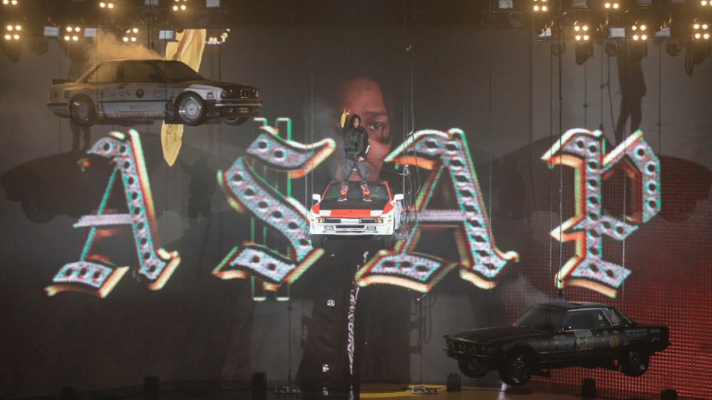 Rakim Mayers aka ASAP Rocky (stylized as A$AP Rocky ) performs at the Bill Graham Civic