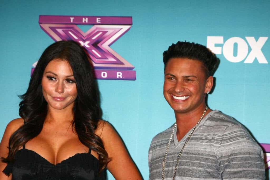 Jenni 'Jwoww' Farley, Paul 'Pauly D' DelVecchio at the 'X Factor' Season Finale performance