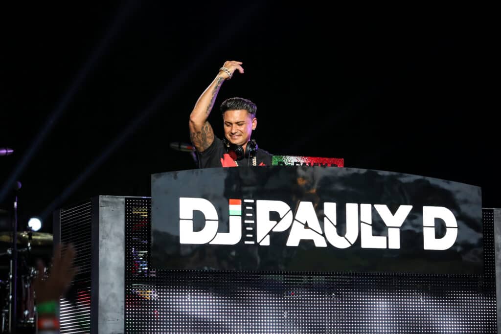 DJ Pauly D performs as the opening act on The Backstreet Boys live in concert