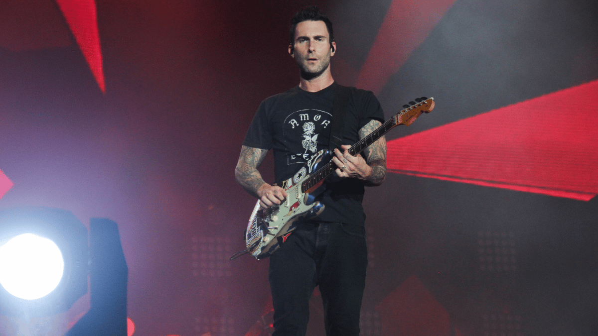 Adam Levine on stage of Rock In Rio Festival