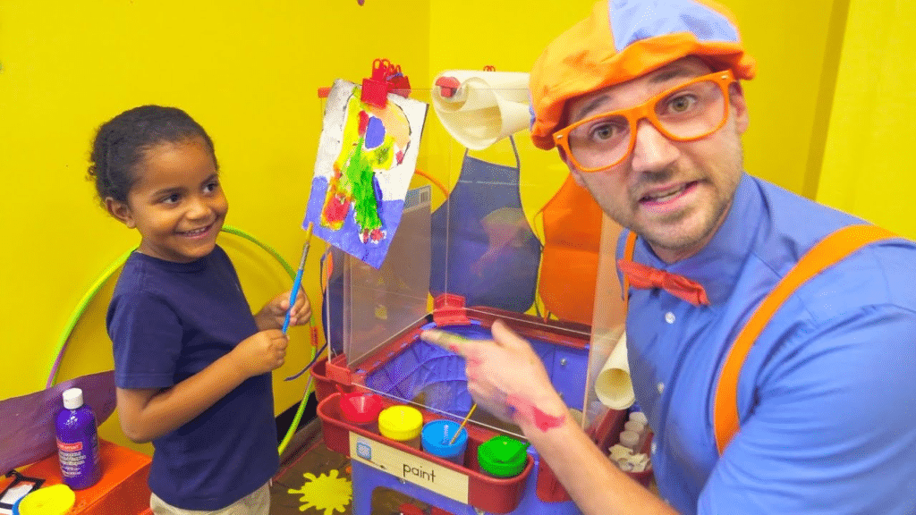Blippi at the play place with kids