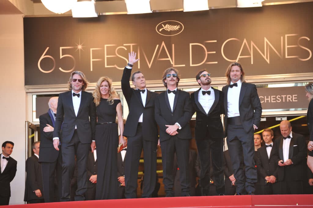Brad Pitt, Ray Liotta & director Andrew Dominik at the premiere of "Killing Them Softly" in competition at the 65th Festival de Cannes.